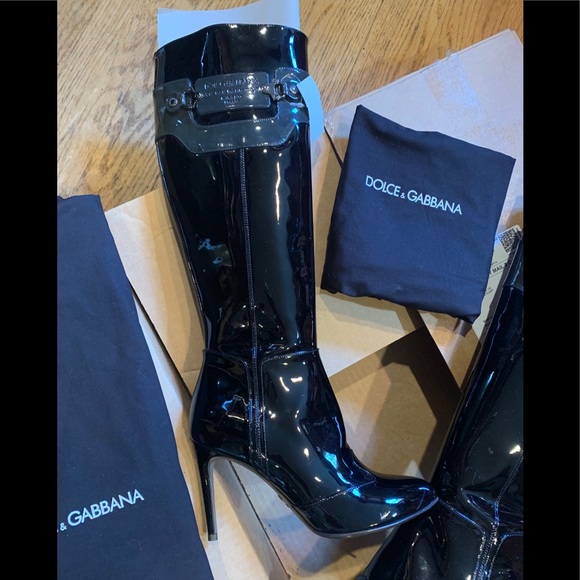 D&G Leather Boots 🔥❗️NEW ❗️A SHOW  STOPPER 🔥Limit Edit 37.5 RETAIL$2500🔥GorG - Picture 9 of 11